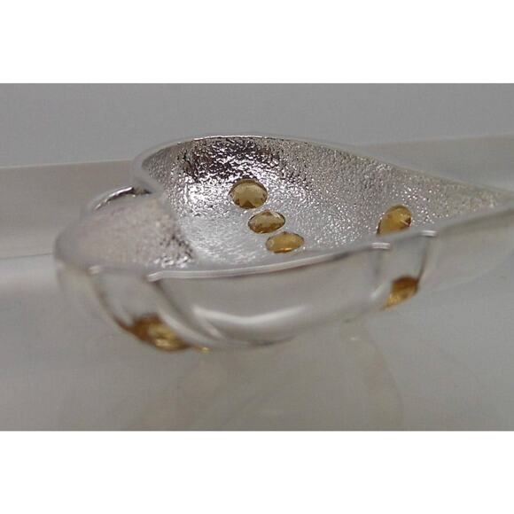 Citrine Gemstone 925 Sterling Silver Gorgeous Puff Heart Pendant Thick - Picture 9 of 10